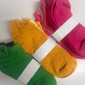 Lot of 15 Pairs Ankle Socks Mixed Colors Casual Everyday Socks